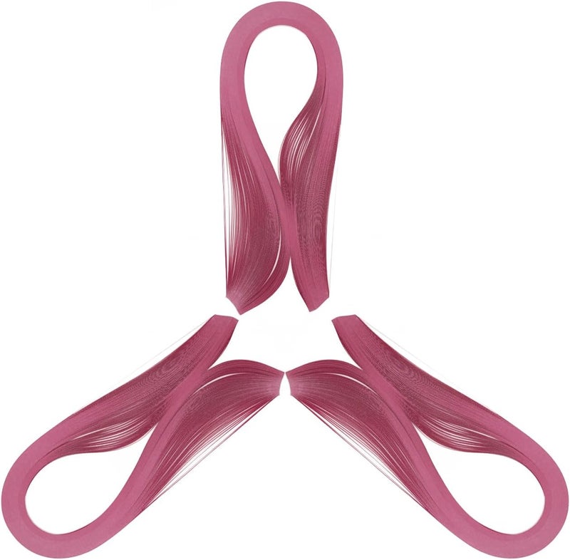 silllule 360Pcs Paper Quilling Strips 3mm (1/8inch) Width 54cm (21inch) Length Strips Quilling Art Paper, Single Color Quilling Strips Paper for Art,Parper Craft Decorating,Paper Hand Craft (Pink) - Image 1